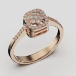 Bague de fiançailles pas chère en or 18 carats avec diamant certifié – Disponible à Casablanca Maarif chez Bijouterie Vitchi