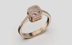 Bague de fiançailles pas chère en or 18 carats avec diamant certifié – Disponible à Casablanca Maarif chez Bijouterie Vitchi