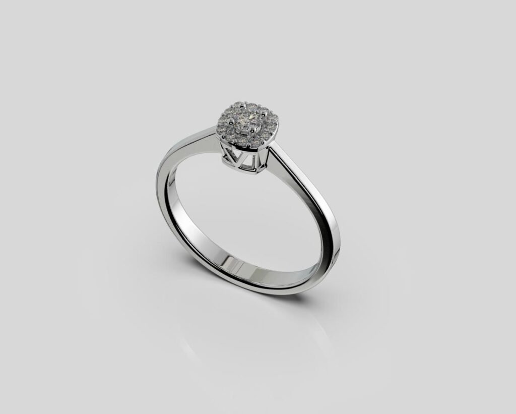 Bague solitaire diamant en or 18 kt – Bijouterie Vitchi Casablanca