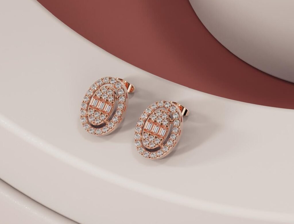 Boucles d’oreilles en diamant naturel or 18 kt – Vitchi Casablanca