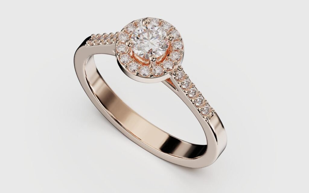 Bague de fiançailles en or 18 kt avec diamant naturel – Vitchi Casablanca