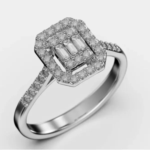 Alliance de mariage en diamant en or 18 carats – Bijouterie VITCHI Casablanca