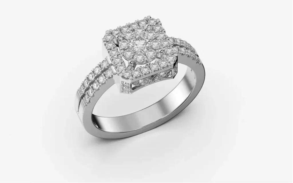 Bague de mariage en diamant en or 18 carats – Bijouterie VITCHI Casablanca