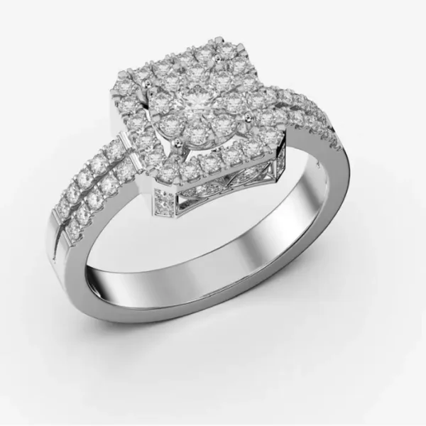Bague de mariage en diamant en or 18 carats – Bijouterie VITCHI Casablanca
