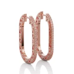 Boucles d’oreilles diamant or rose 18 carats – Bijouterie VITCHI Casablanca