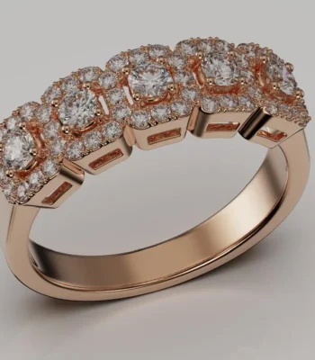 Bague de mariage diamant – Alliance diamants – Bijouterie VITCHI Casablanca