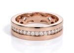 Alliance en or rose 18 carats avec diamants naturels – Bijouterie Vitchi Casablanca