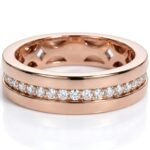 Alliance en or rose 18 carats avec diamants naturels – Bijouterie Vitchi Casablanca