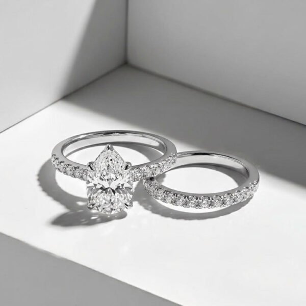 Bague Diamant Maroc – Or Blanc 18 Carats | Bijouterie Vitchi Casablanca